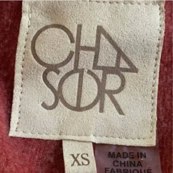 Chaser Long Sleeve Drop Shoulder Pullover Rust Colored V Neck Sweater Size XS - Picture 7 of 8